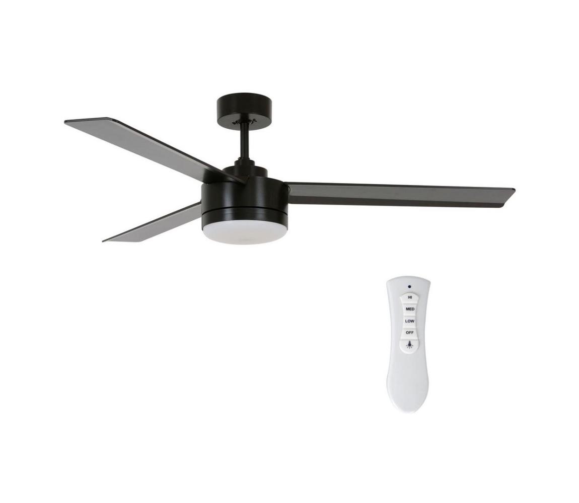 BAYSIDE 213033 - Wentylator sufitowy LED LAGOON GX53/17W/230V czarny + pilot