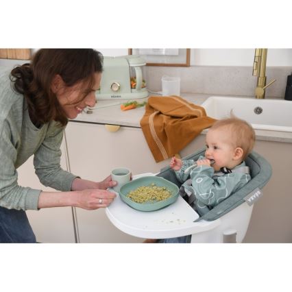 Beaba - 4-częściowy zestaw naczyń dla dzieci Sage Green