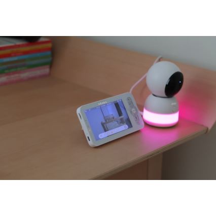 Beaba - Inteligentna, ładowalna niania z monitorem ZEN NIGHT 720p, 5V, 4000 mAh, Wi‑Fi, biała