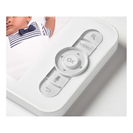 Beaba - Inteligentna, ładowalna niania z monitorem ZEN NIGHT 720p, 5V, 4000 mAh, Wi‑Fi, biała