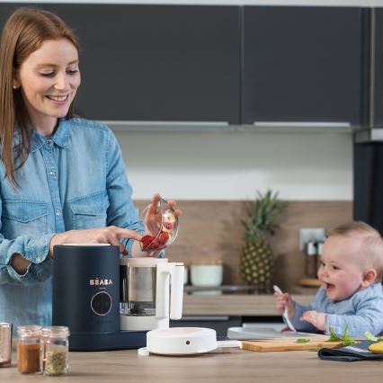 Beaba - Parowar 2w1 BABYCOOK NEO niebieski/biały