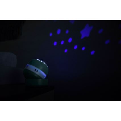 Beaba - Projektor z melodią PIXIE USB/5V 1300 mAh zielony