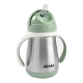 Beaba - Termoizolacyjny kubek ze słomką 250 ml zielony