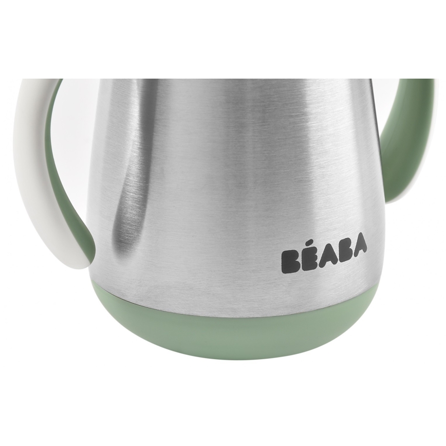 Beaba - Termoizolacyjny kubek ze słomką 250 ml zielony