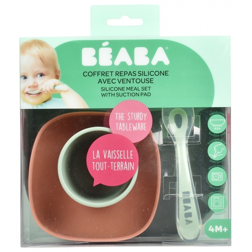 Beaba - Zestaw naczyń dziecięcych Mineral 4 szt.