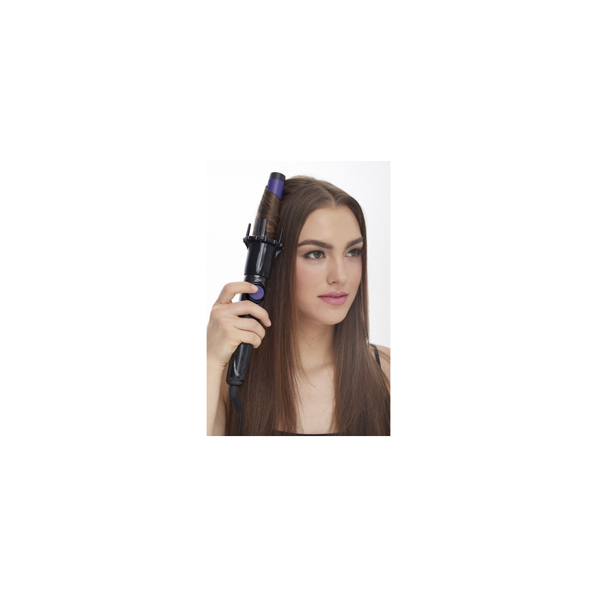 Bellissima 11307 - Lokówka obrotowa do włosów RICCI&CURL 230V czarna/fioletowa