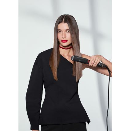 Bellissima 11948 - Prostownica do włosów z wyświetlaczem LCD, z technologią podczerwieni, 60W/230V, czarna