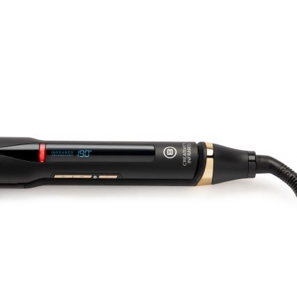 Bellissima 11948 - Prostownica do włosów z wyświetlaczem LCD, z technologią podczerwieni, 60W/230V, czarna