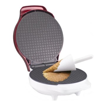 Beper - Gofrownica 2 w 1 1000 W/230 V czerwona