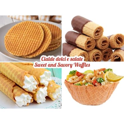 Beper - Gofrownica 2 w 1 1000 W/230 V czerwona