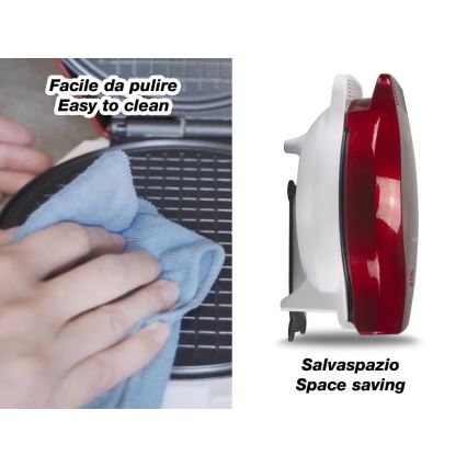 Beper - Gofrownica 2 w 1 1000 W/230 V czerwona