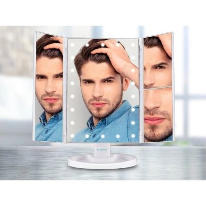 Beper - Lusterko kosmetyczne z podświetleniem LED 4xAAA/5V