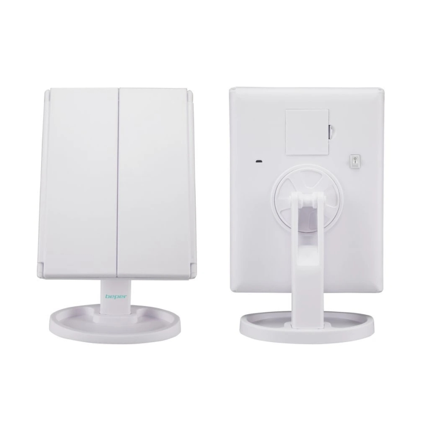 Beper - Lusterko kosmetyczne z podświetleniem LED 4xAAA/5V