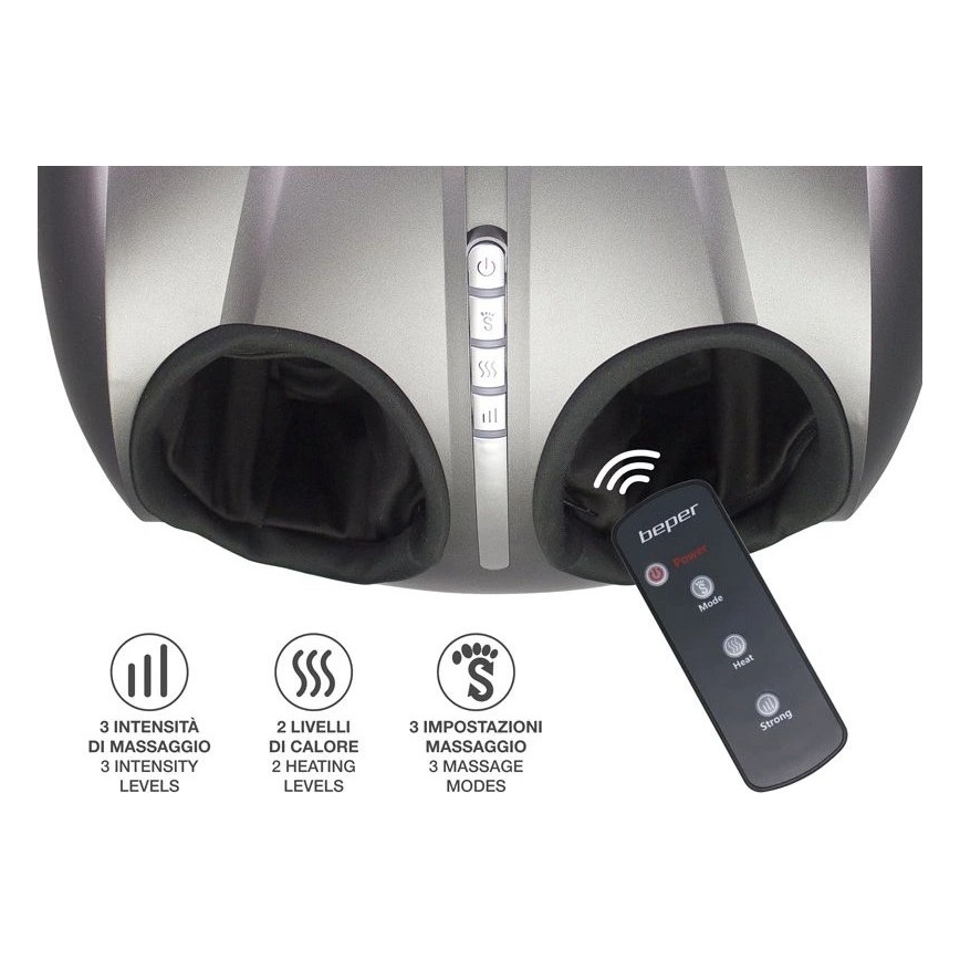 Beper - Masażer stóp SHIATSU 36W/230V z pilotem