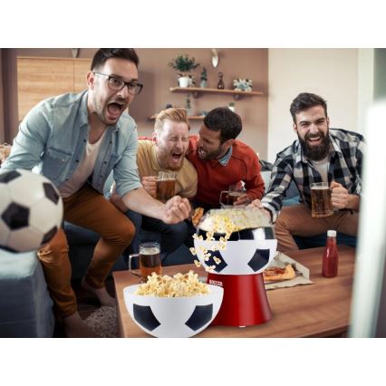 Beper - Maszynka do popcornu 1200W/230V piłkarska/czerwona