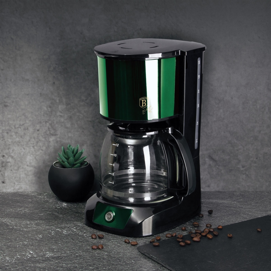 BerlingerHaus - Ekspres przelewowy 1,5 l z utrzymywaniem temperatury 800W/230V zielony