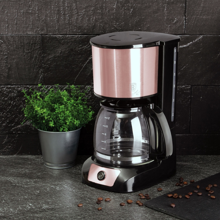 BerlingerHaus - Ekspres przelewowy 1,5l z utrzymywaniem temperatury 800W/230V Rose gold