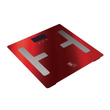 BerlingerHaus - Waga osobista z wyświetlaczem LCD 2xAAA czerwony/matowy chrom