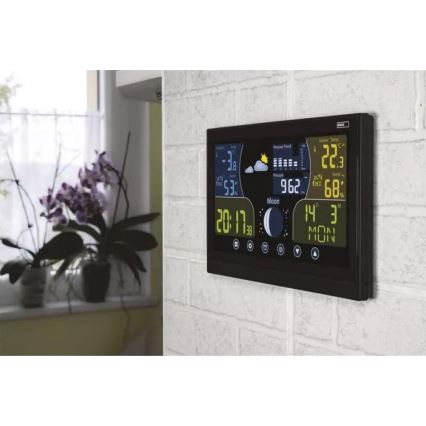 Bezprzewodowa stacja pogodowa z budzikiem 3xAAA/5V + 2xAAA czarny