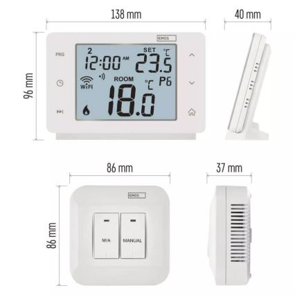 Bezprzewodowy cyfrowy termostat GoSmart 230V/16A Wi-FI Tuya