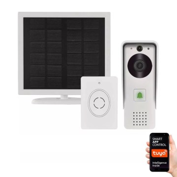 Bezprzewodowy dzwonek do drzwi z panelem solarnym GoSmart 4400 mAh 3xAA IP44 Wi-Fi Tuya