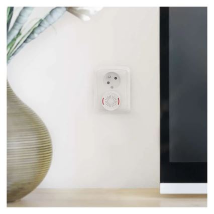 Bezprzewodowy dzwonek do gniazdka 230V + 1xCR2032 biały