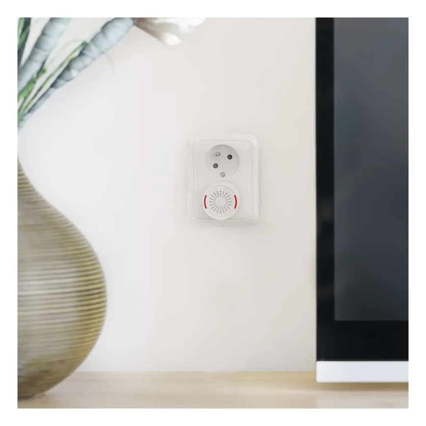 Bezprzewodowy dzwonek do gniazdka 230V + 1xCR2032 biały