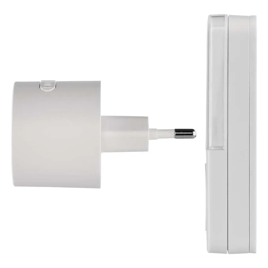 Bezprzewodowy dzwonek do gniazdka 230V + 1xCR2032 biały