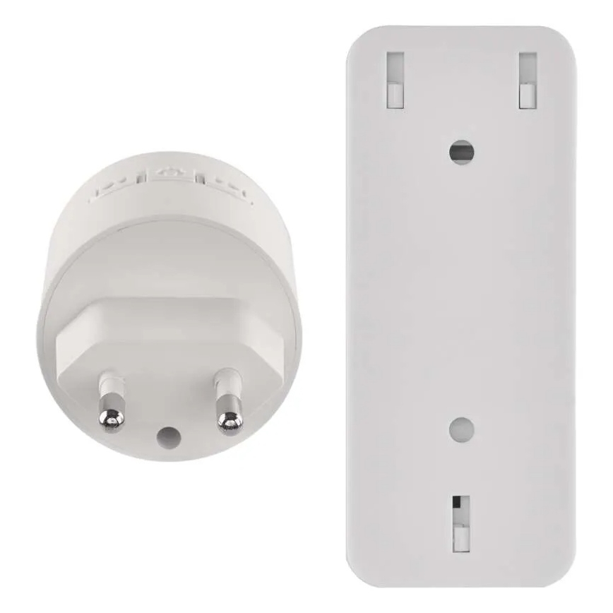 Bezprzewodowy dzwonek do gniazdka 230V + 1xCR2032 biały