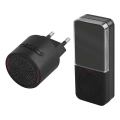 Bezprzewodowy dzwonek do gniazdka 230V + 1xCR2032 czarny