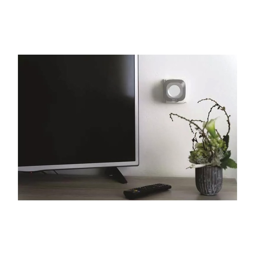 Bezprzewodowy dzwonek do gniazdka 230V + 1xCR2032 IP44 szary