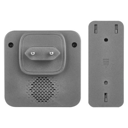 Bezprzewodowy dzwonek do gniazdka GoSmart 230V + 1xCR2032 szary Wi-Fi