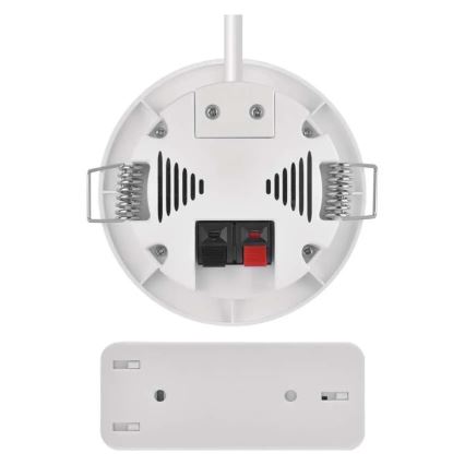 Bezprzewodowy dzwonek do zabudowy 230V + 1xCR2032 biały