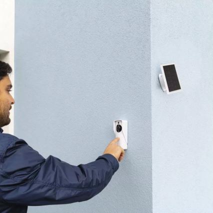 Bezprzewodowy dzwonek do drzwi z panelem solarnym GoSmart 4400 mAh 3xAA IP44 Wi-Fi Tuya