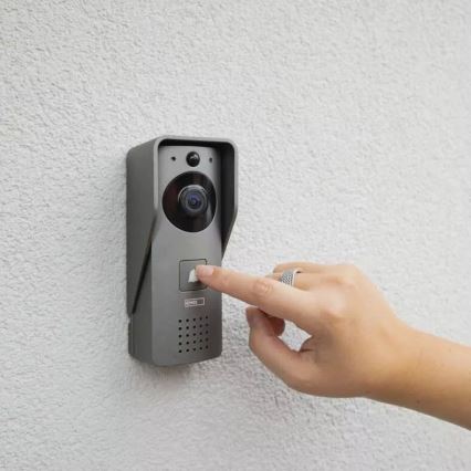 Bezprzewodowy dzwonek wideo z czujnikiem ruchu GoSmart 12V 3xAA IP44 Wi-Fi Tuya