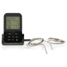 Bezprzewodowy termometr do mięsa z wyświetlaczem LCD i timerem 0-250 °C
