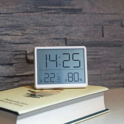 Bezprzewodowy termometr z miernikiem wilgotności 1xCR2032 biały
