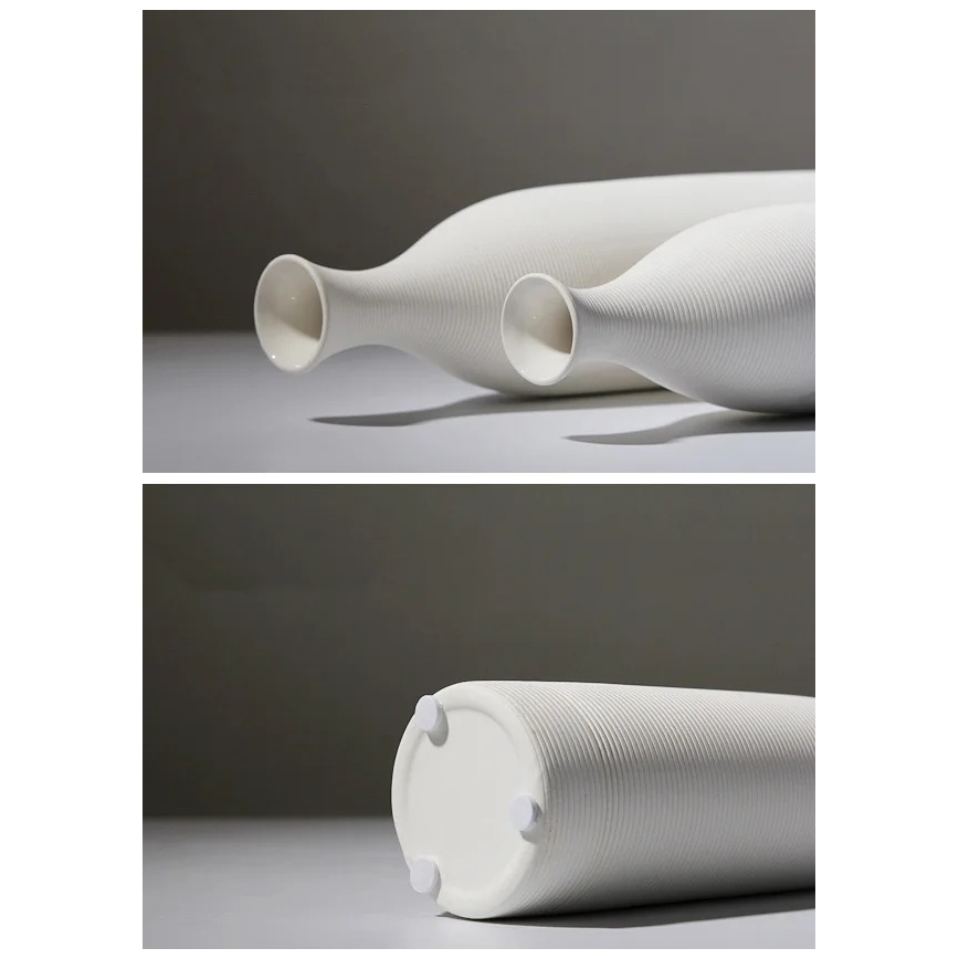 Biała ceramiczna waza 33 cm
