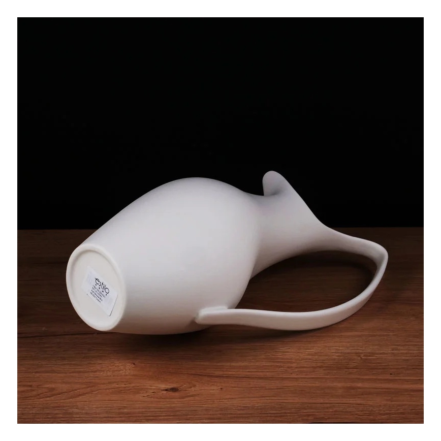 Biała ceramiczna waza 33x17x19 cm