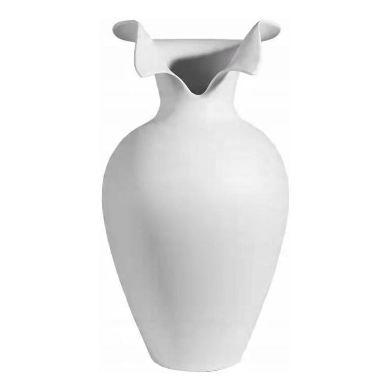 Biała ceramiczna waza 41,5 x 23 cm