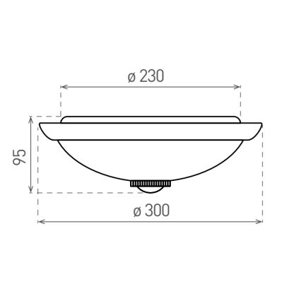 Biała lampa sufitowa z czujnikiem ruchu i zmierzchu, 2x E27/40W/230V, śr. 30 cm