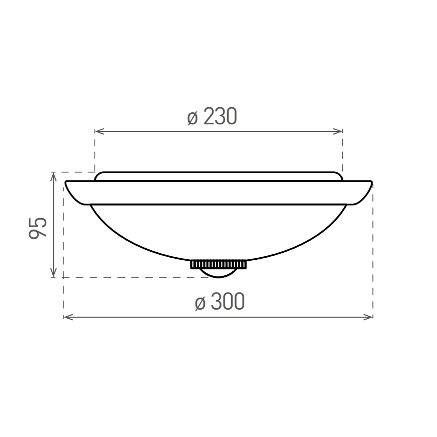 Biała lampa sufitowa z czujnikiem ruchu i zmierzchu, 2x E27/40W/230V, śr. 30 cm