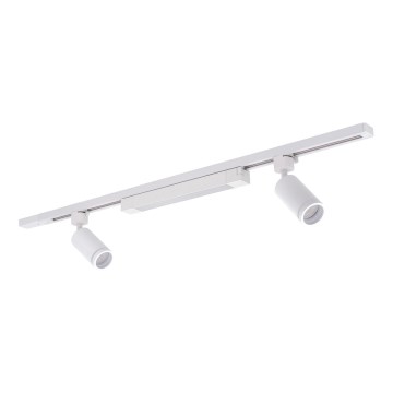 Białe oświetlenie LED punktowe w systemie szynowym TRACER 2xGU10/10W/230V + LED/20W 1 m
