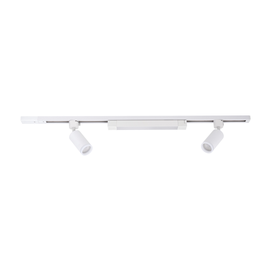 Białe oświetlenie LED punktowe w systemie szynowym TRACER 2xGU10/10W/230V + LED/20W 1 m