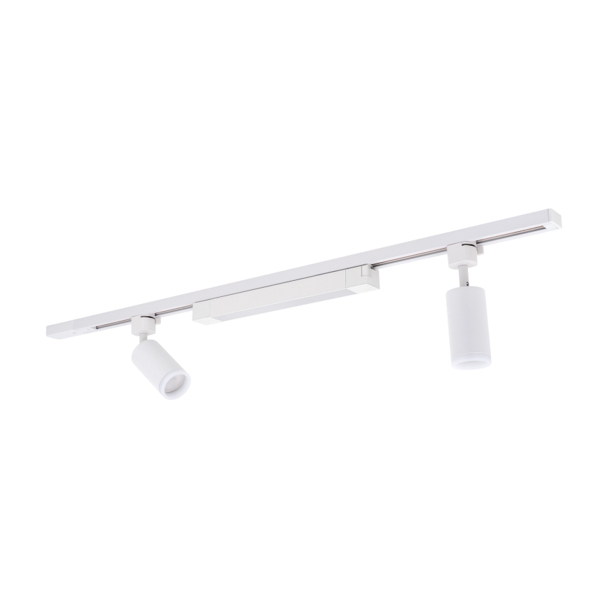 Białe oświetlenie LED punktowe w systemie szynowym TRACER 2xGU10/10W/230V + LED/20W 1 m