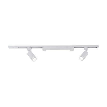 Białe oświetlenie LED punktowe w systemie szynowym TRACER 2xGU10/10W/230V + LED/20W 1 m