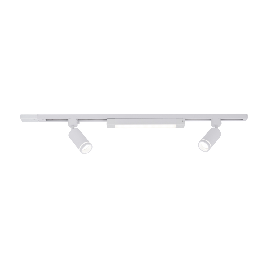 Białe oświetlenie LED punktowe w systemie szynowym TRACER 2xGU10/10W/230V + LED/20W 1 m