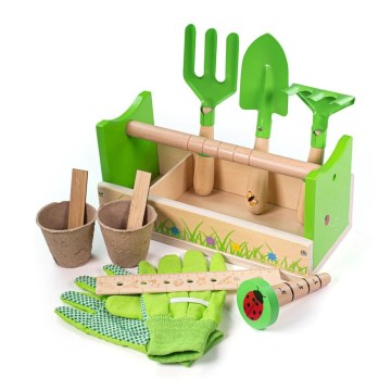 Bigjigs Toys - Zestaw ogrodniczy w skrzyni
