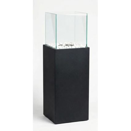 Biokominek ALICANTE 26,5x80,5 cm 2kW czarny