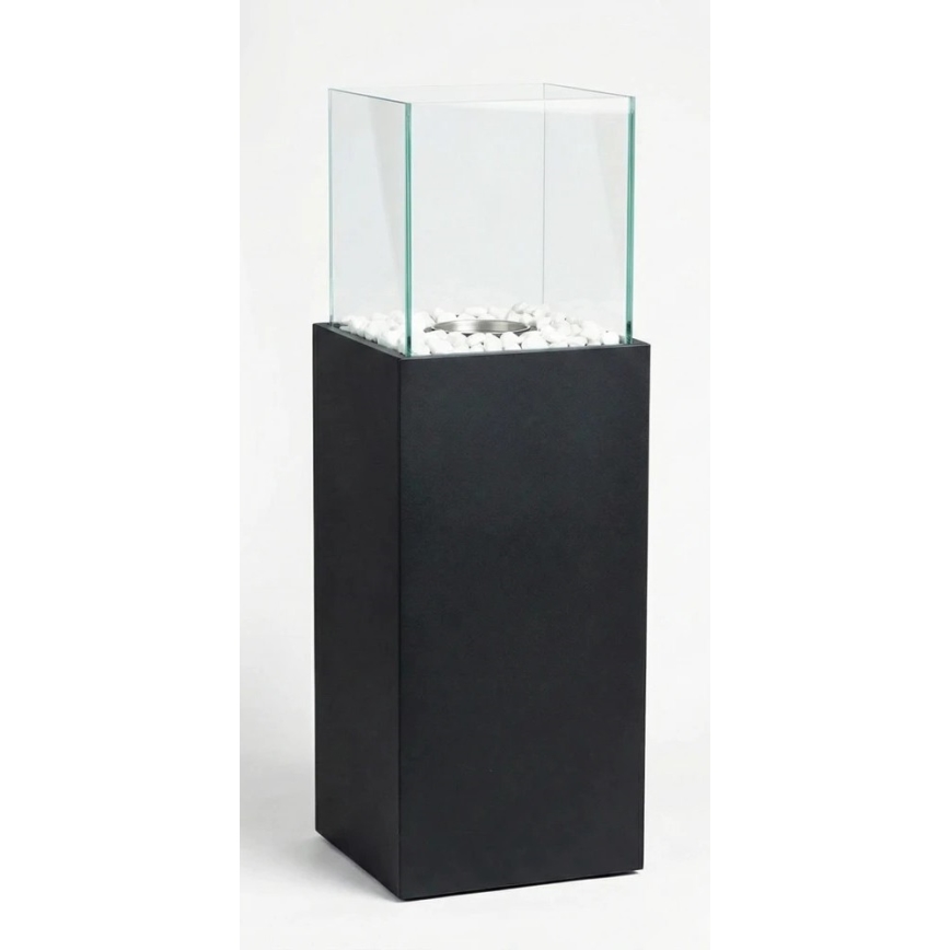 Biokominek ALICANTE 26,5x80,5 cm 2kW czarny